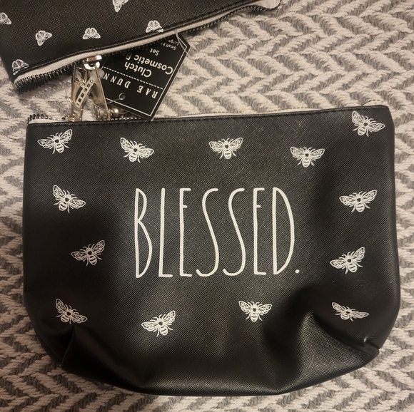 Rae Dunn Set of 2 Clutch Cosmetic Bags - Picture 4 of 11